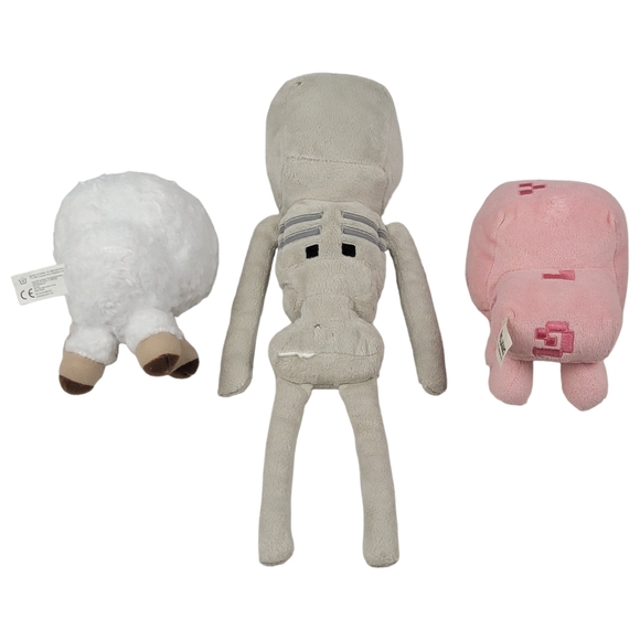 Minecraft Plush Set - Skeleton Jinx, Sheep & Pink Pig - Mojang - Picture 5 of 8